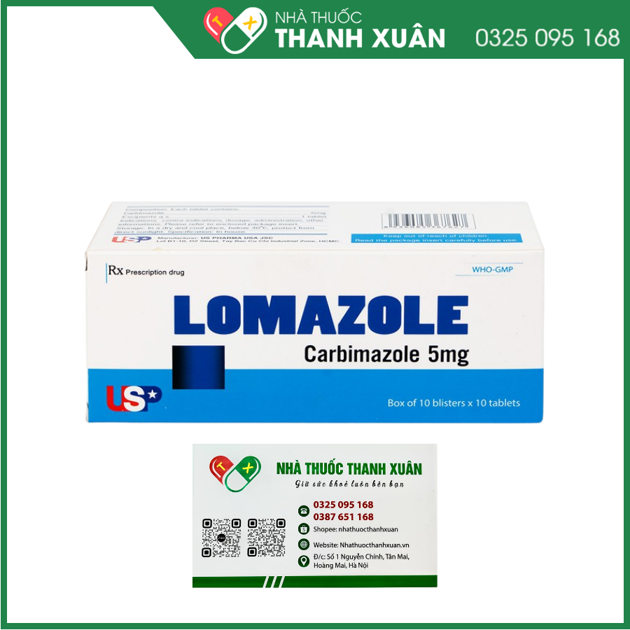Thuốc Lomazole 5mg trị cường giáp, xạ trị iod